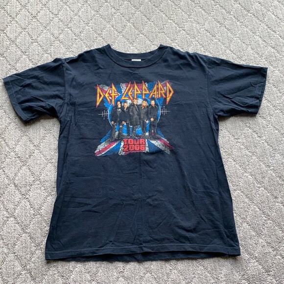 Def Leopard 2006 Tour band tee grunge nostalgic unisex tshirt grunge sz L - Picture 1 of 4